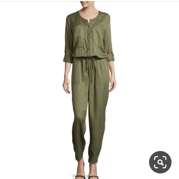 Pants - I Heart Ronson Olive Green Coverall Jumpsuit